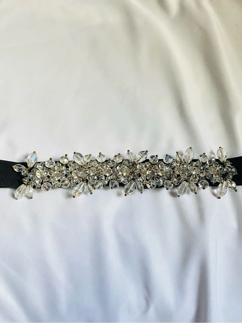 Crystal Beaded Black Belt